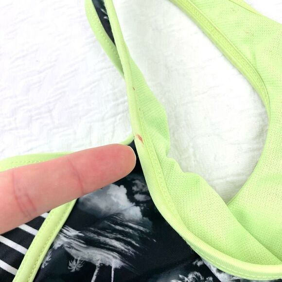 BUY 1 GET 1 FREE wonder nation large (10-12) girls sports bra green black palm t - Picture 2 of 8